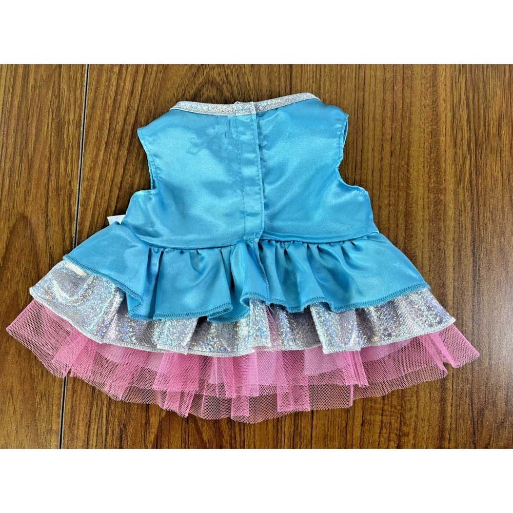 Build A Bear Rainbow Bunny Rabbit Pastel Polka Dot 2018 w/ Candy Tulle Dress - Picture 9 of 14
